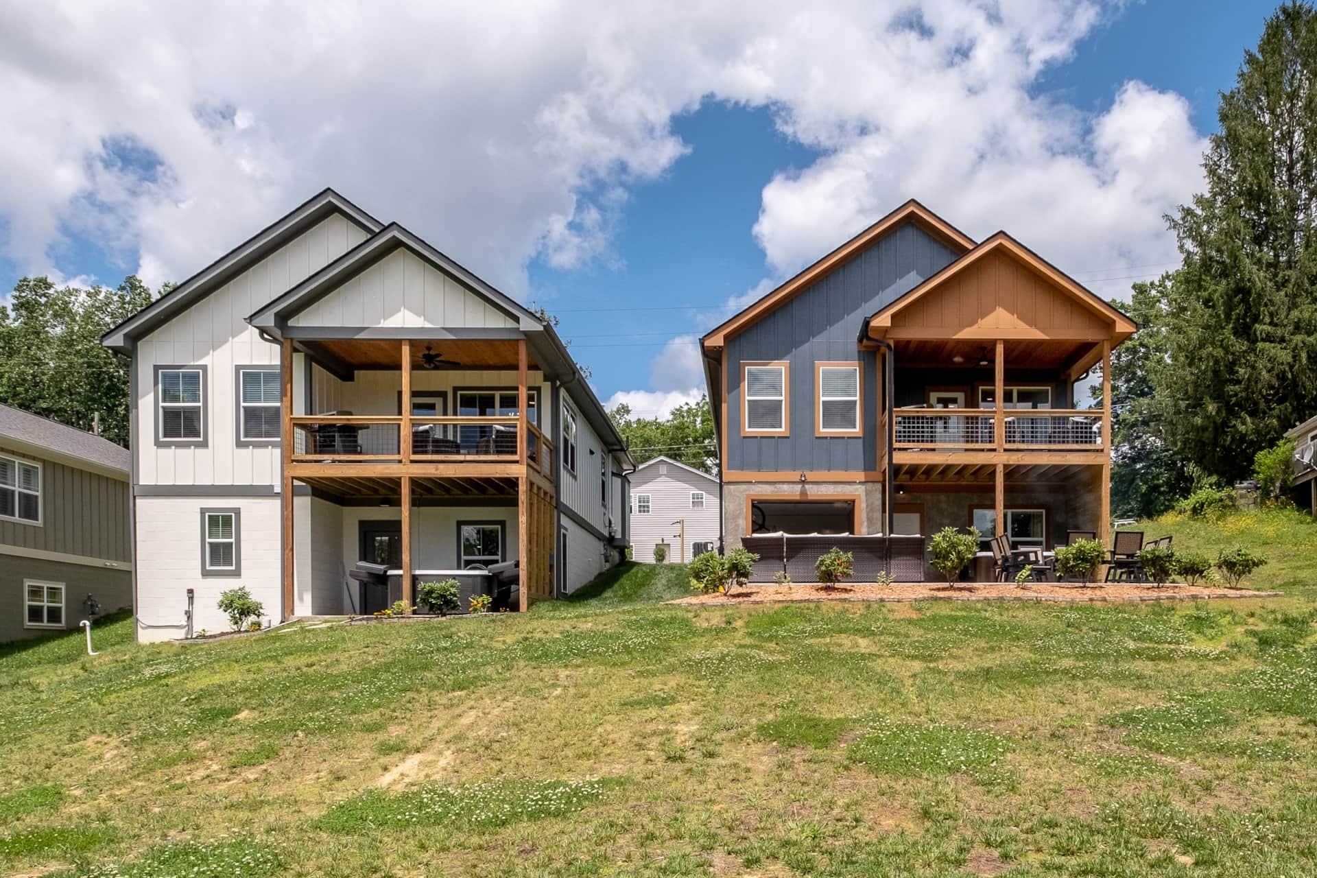 Rear exterior showing Brevard 121 and 131 side by side