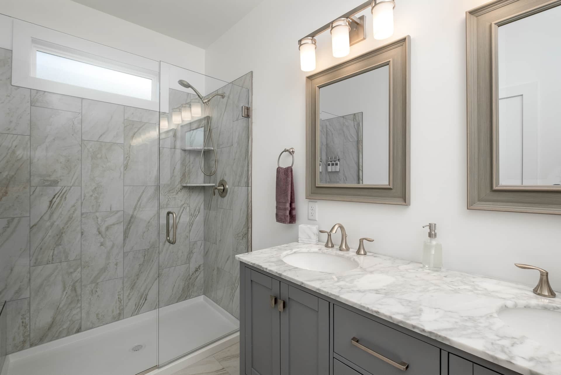 Bathroom with double vanity