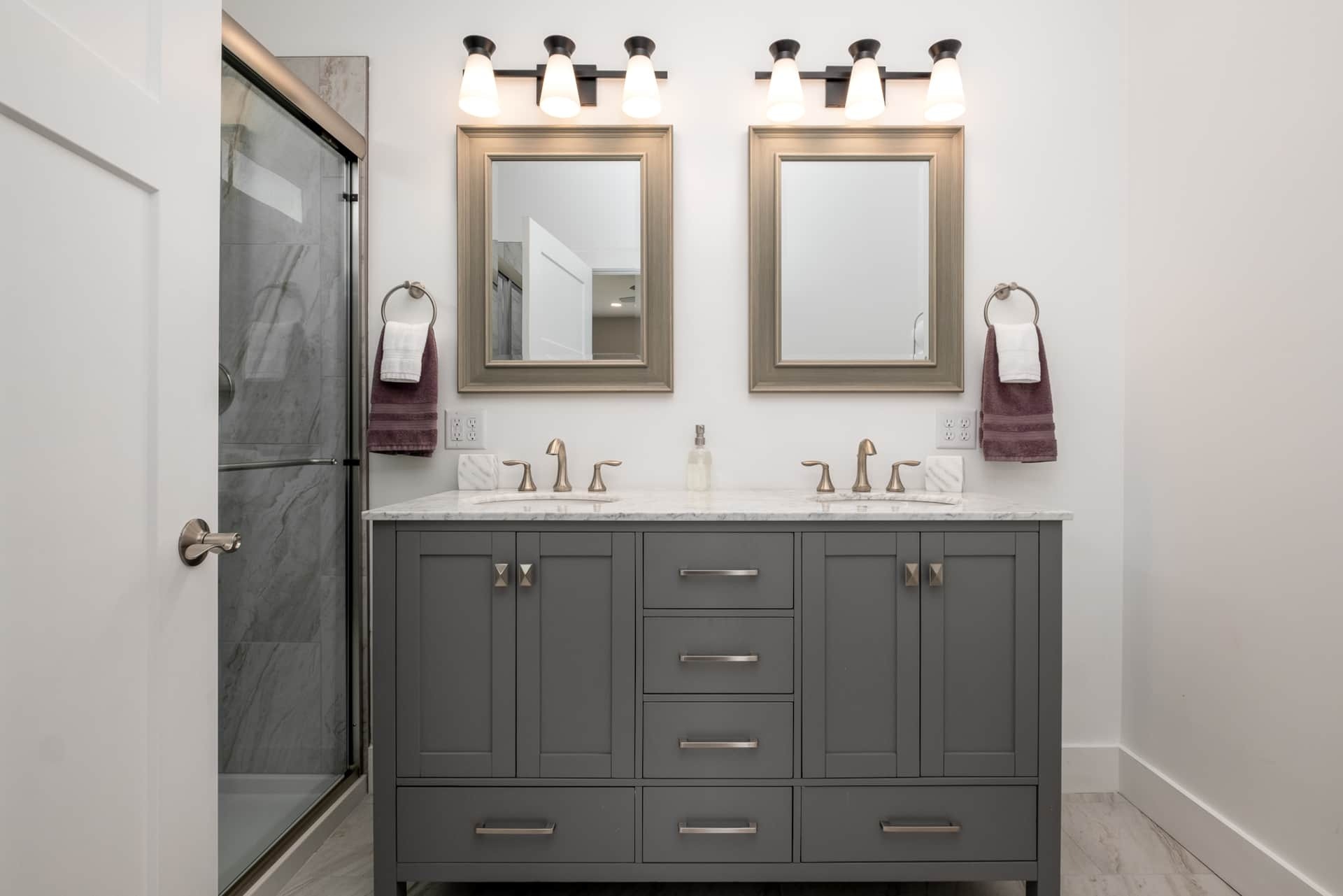 Bathroom with double vanity