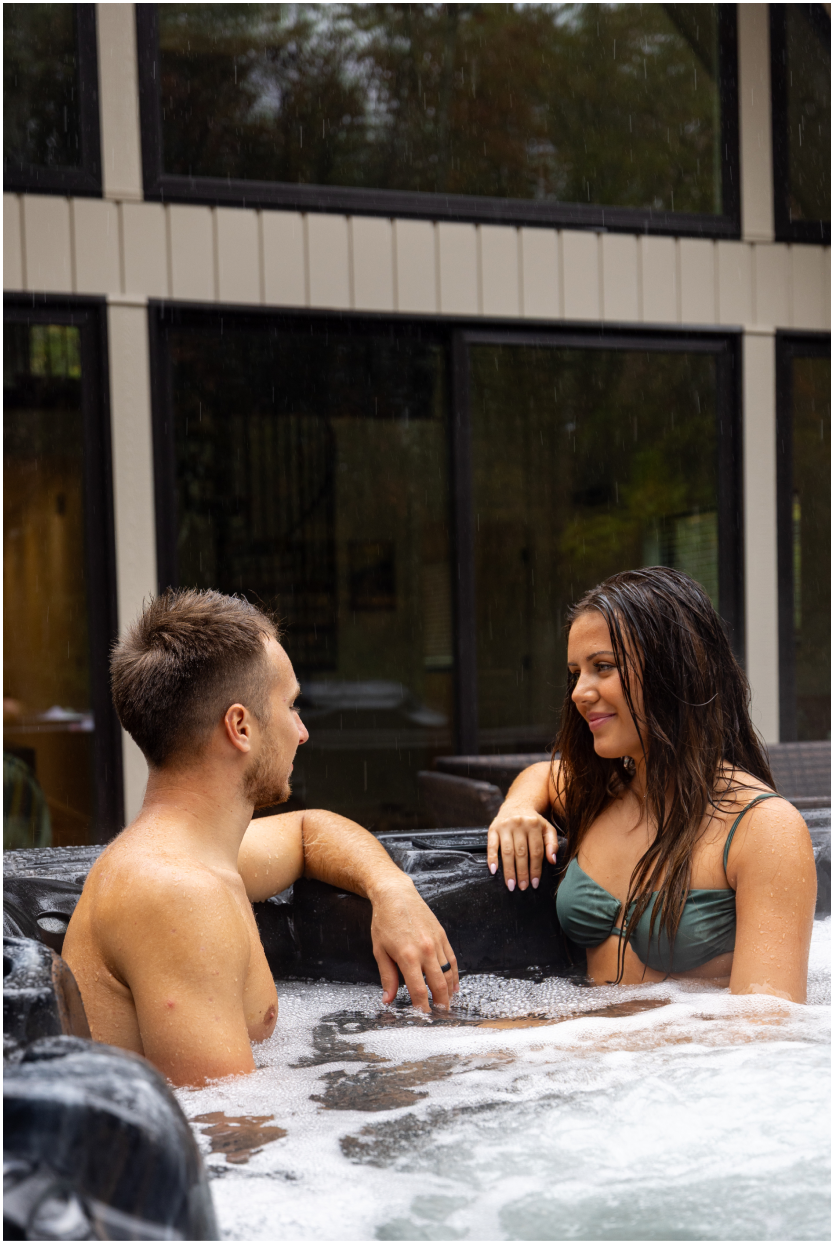 Couple in the hot tub