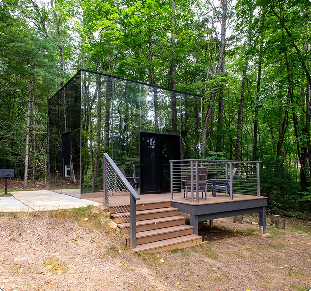 Mirror Cabins at Valley Bear Farms