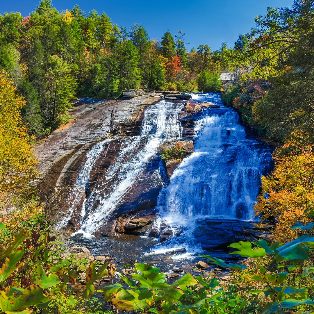A waterfall on the Little River in DuPont State Recreational Forest