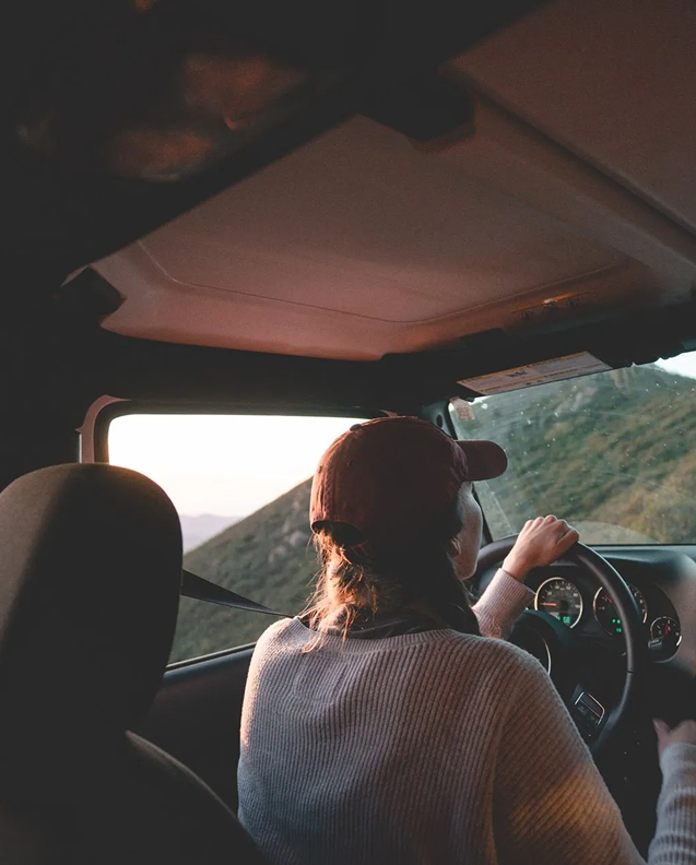 Driving through the Blue Ridge Mountains