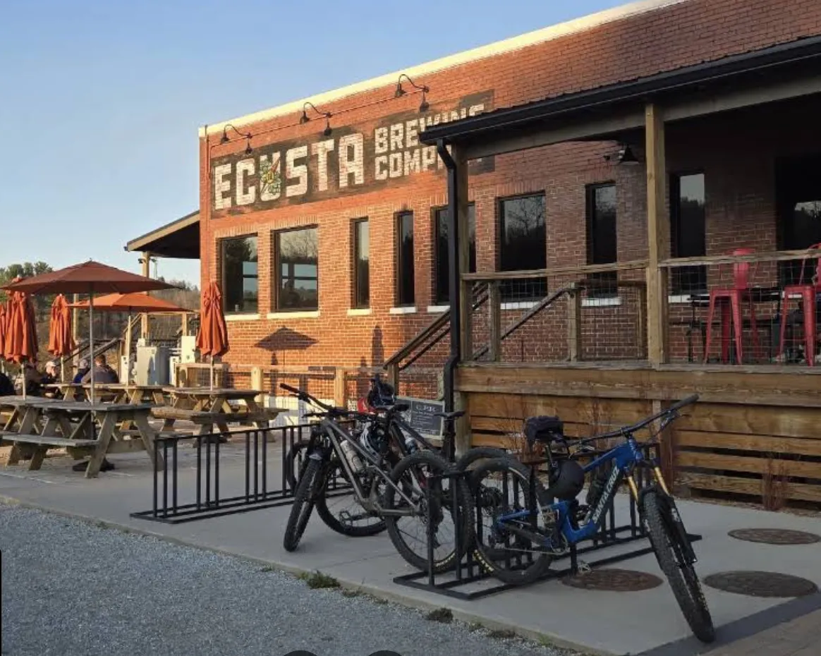 Ecusta Brewing Company taproom near the Brevard bike path, NC