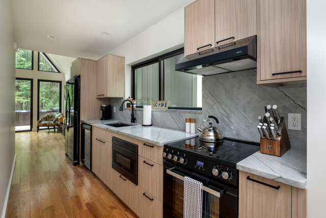 Fully stocked modern kitchen