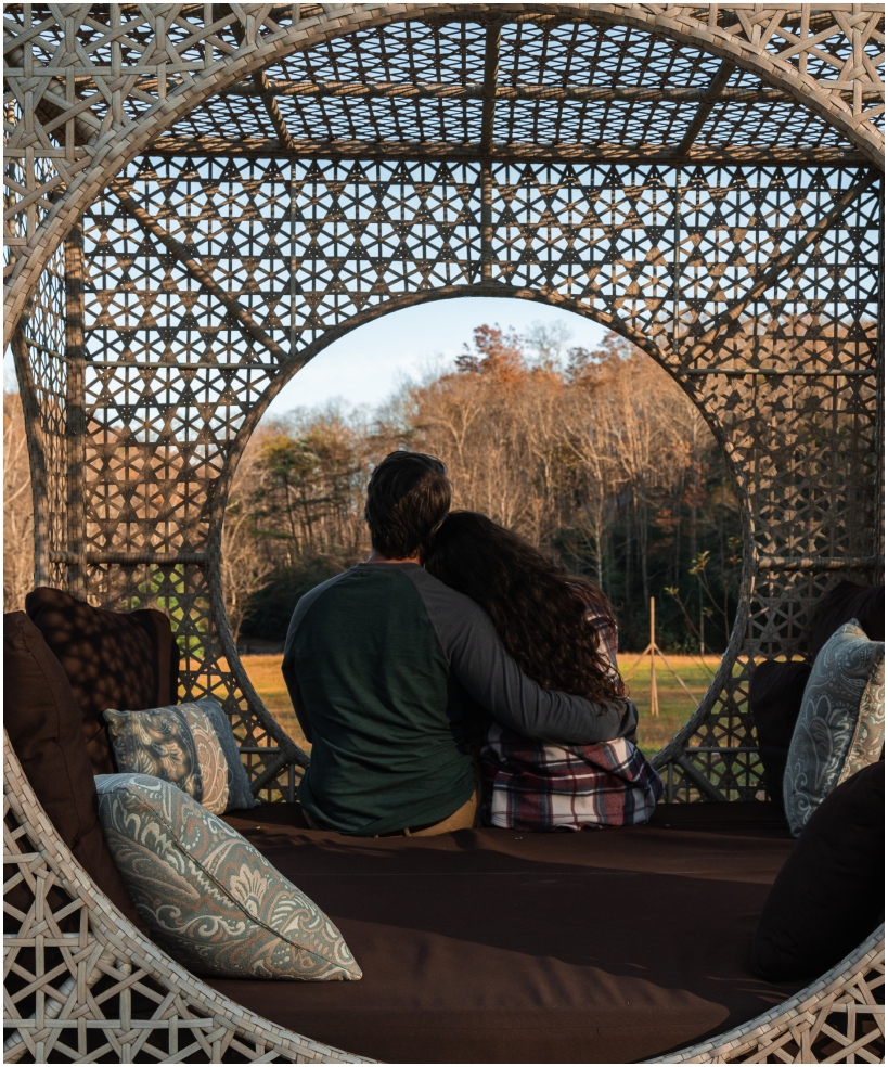 The gazebo at Valley Bear Farms